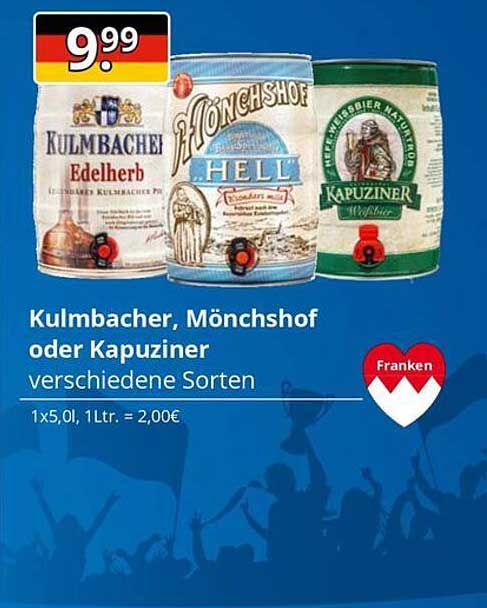 Kulmbacher, Mönchshof oder Kapuziner verschiedene Sorten