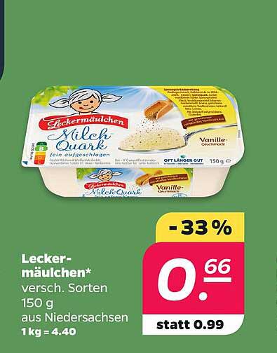 Leckermäulchen* versch. Sorten 150 g aus Niedersachsen 1 kg = 4.40