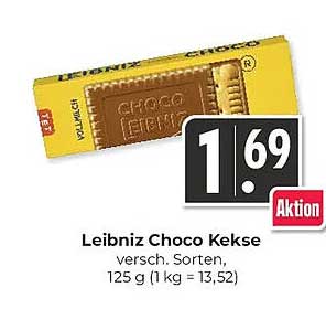 Leibniz Choco Kekse versch. Sorten, 125 g (1 kg = 13,52)