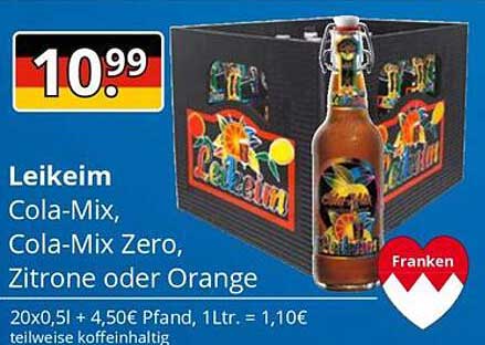 Leikeim Cola-Mix, Cola-Mix Zero, Zitrone oder Orange