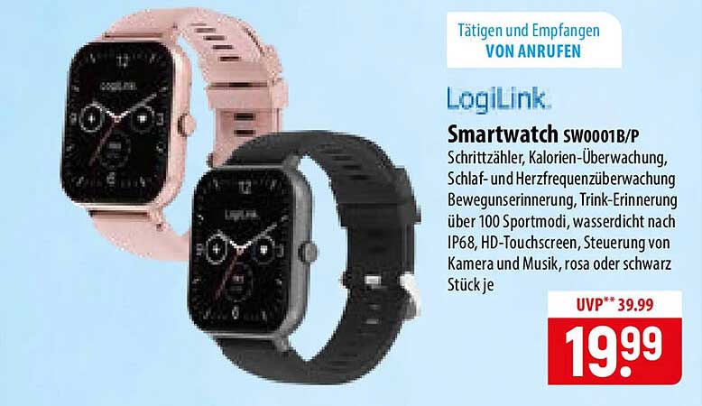 LogiLink Smartwatch SW0001B/P