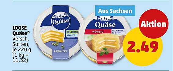LOOSE Quäse* Versch. Sorten, je 220 g (1 kg = 11.32)