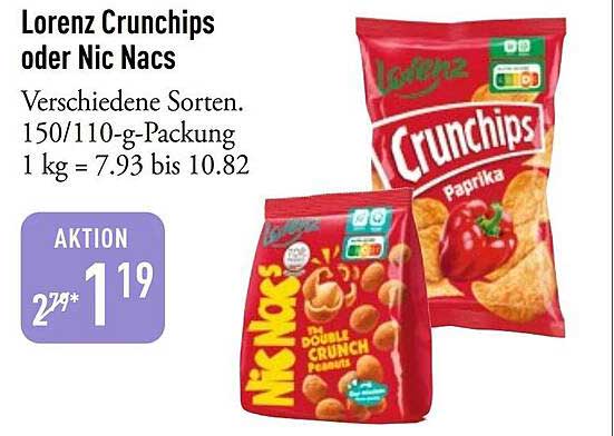 Lorenz Crunchips oder Nic Nacs