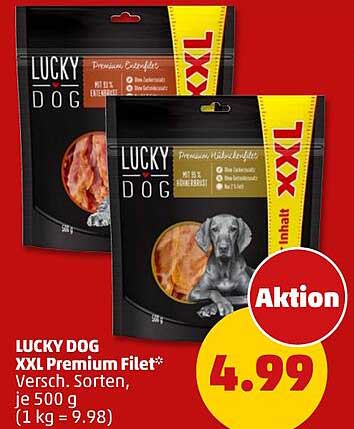 LUCKY DOG XXL Premium Filet* Versch. Sorten, je 500 g (1 kg = 9.98)