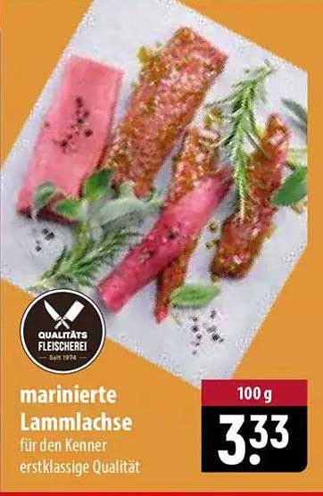 marinierte Lammachse