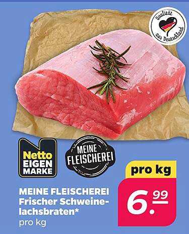 MEINE FLEISCHEREI Frischer Schweinelachsbraten* pro kg