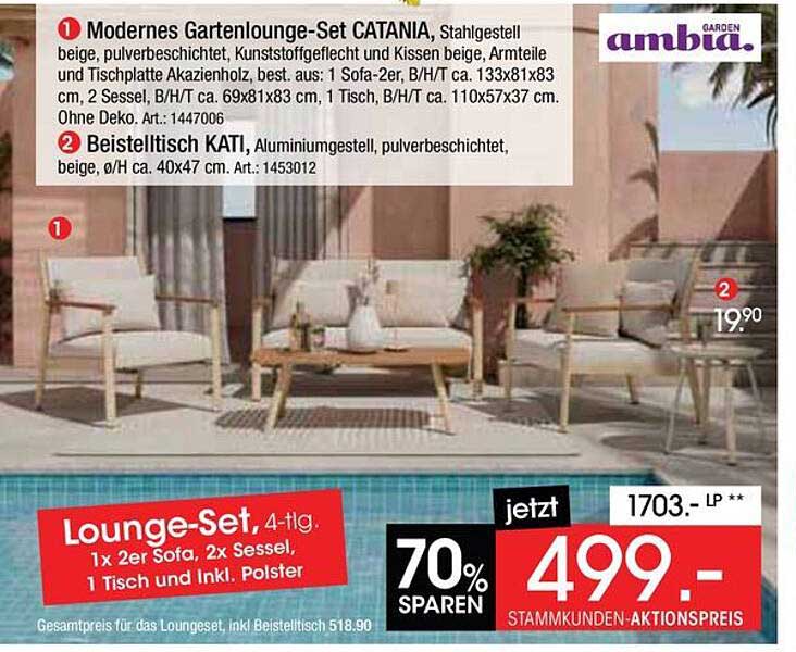 Modernes Gartenlounge-Set CATANIA