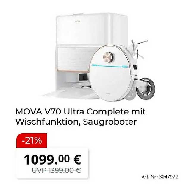 MOVA V70 Ultra Complete mit Wischfunktion, Saugroboter