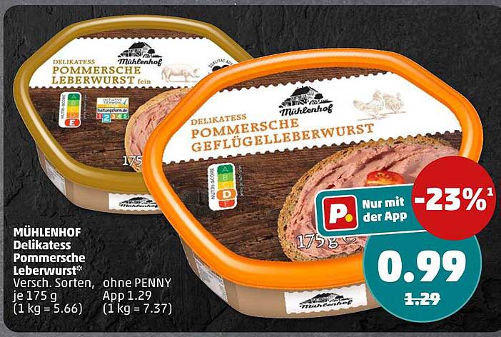 MÜHLENHOF Delikatess Pommersche Leberwurst* Versch. Sorten, ohne PENNY App