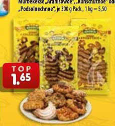 Murbekese, „Aranisowe“, „Kunschuche“ od. „Podsolnechnoje“, je 300 g Pack.