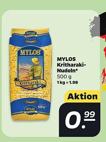 MYLOS Kritharaki-Nudeln* 500 g 1kg = 1.98 Aktion
