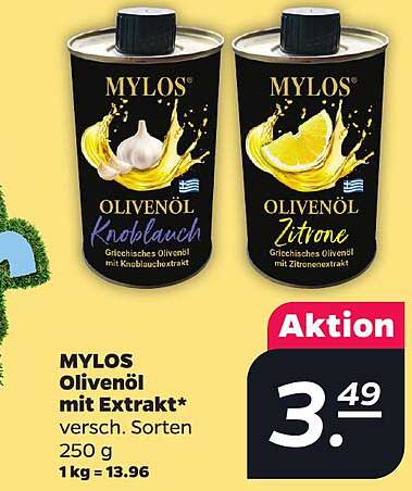 MYLOS Olivenöl mit Extrakt* versch. Sorten 250 g 1 kg = 13.96
