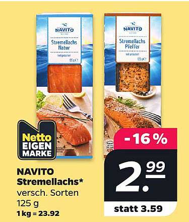NAVITO Stremellachs* versch. Sorten 125 g