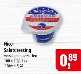 Nico Salatdressing verschiedene Sorten 100-ml-Becher