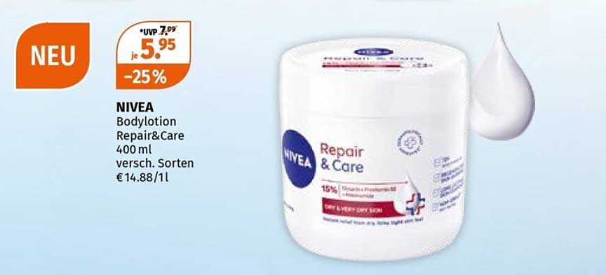 NIVEA Bodylotion Repair&Care 400 ml versch. Sorten