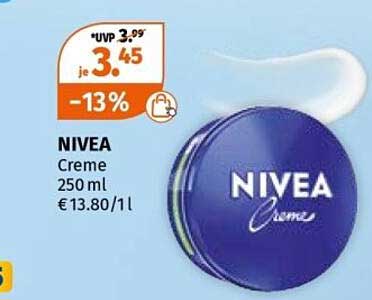 NIVEA Creme 250 ml €13.80/1 l