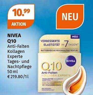 NIVEA Q10 Anti-Falten Kollagen Experte Tages- und Nachtpflege 50 ml