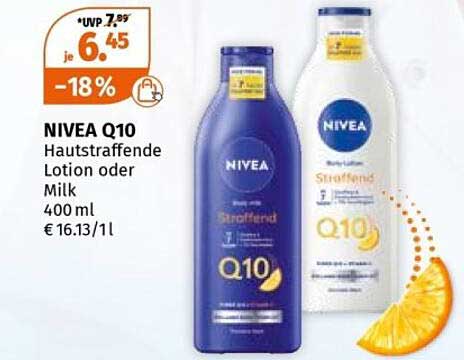NIVEA Q10 Hautstraffende Lotion oder Milk 400 ml