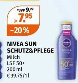 NIVEA SUN SCHUTZ&PFLEGE Milch LSF 50+ 200 ml