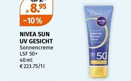 NIVEA SUN UV GESICHT Sonncreme LSF 50+ 40 ml