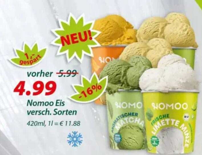 Nomoo Eis versch. Sorten