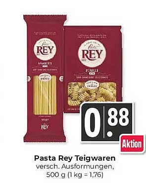 Pasta Rey Teigwaren versch. Ausformungen, 500 g (1 kg = 1,76)