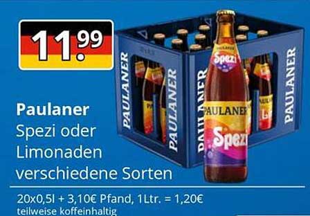 Paulaner Spezi oder Limonaden verschiedene Sorten