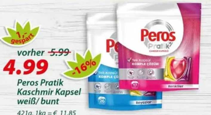 Peros Pratik Kaschmir Kapsel weiß/bunt
