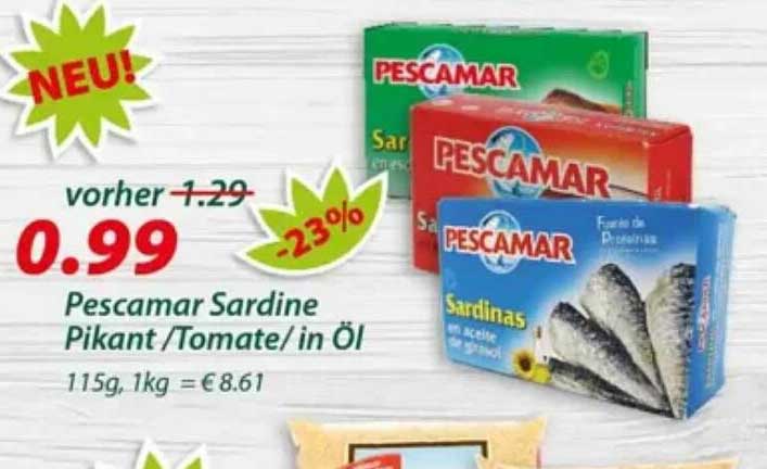 Pescamar Sardine Pikant /Tomate/ in Öl