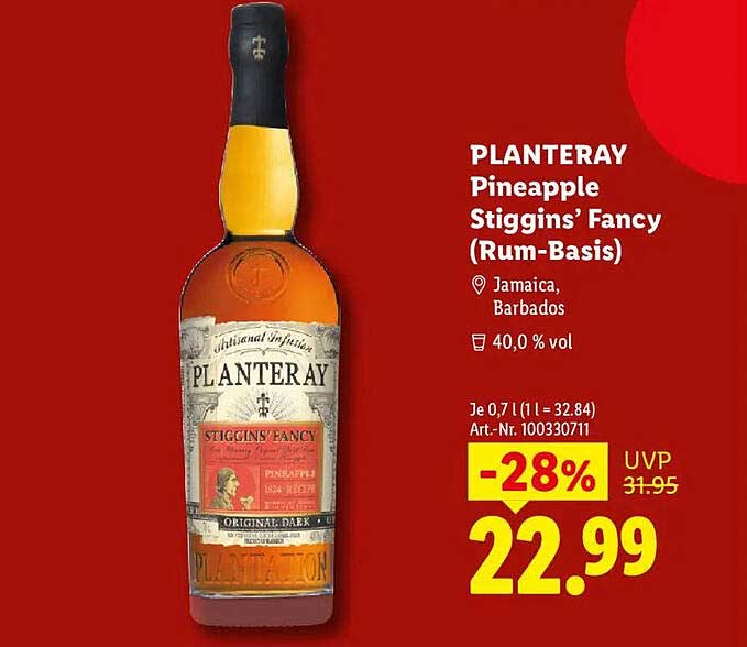 PLANTERAY Pineapple Stiggins’ Fancy (Rum-Basis)