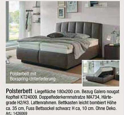Polsterbett mit Boxspring-Unterfederung