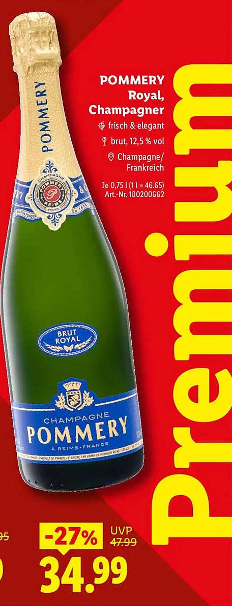 POMMERY Royal, Champagner
