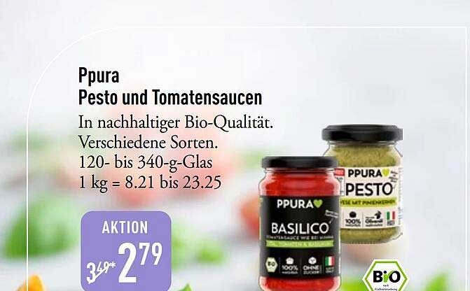 Ppura Pesto und Tomatensaucen