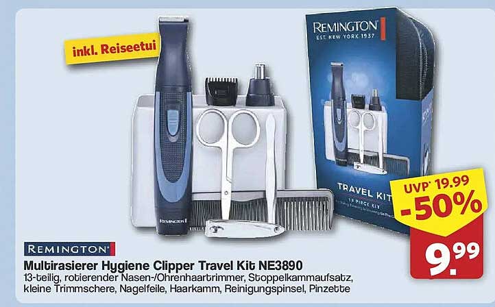 Remington Multirasierer Hygiene Clipper Travel Kit NE3890