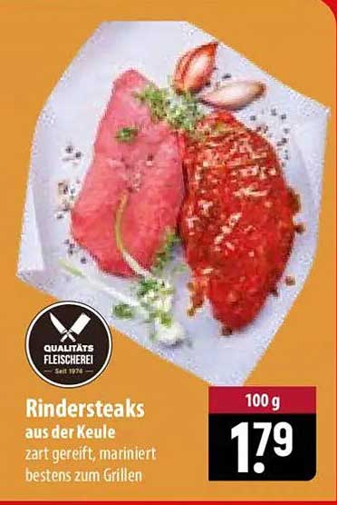 Rindersteaks aus der Keule