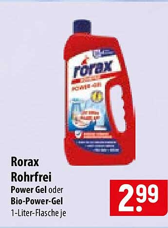 Rorax Rohrfrei Power Gel oder Bio-Power-Gel 1-Liter-Flasche je
