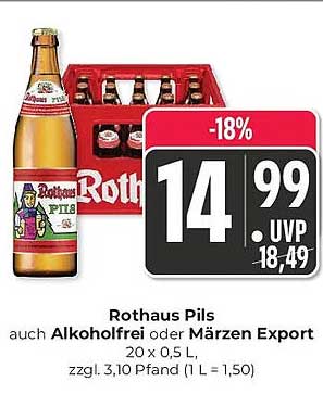 Rothaus Pils auch Alkoholfrei oder Märzen Export