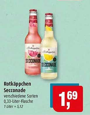 Rotkäppchen SeccOnade verschiedene Sorten 0,33-Liter-Flasche