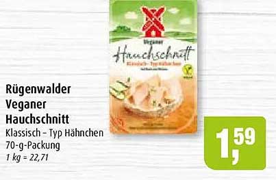 Rügenwalder Veganer HauchschniTT Klassisch - Typ Hähnchen 70-g-Packung