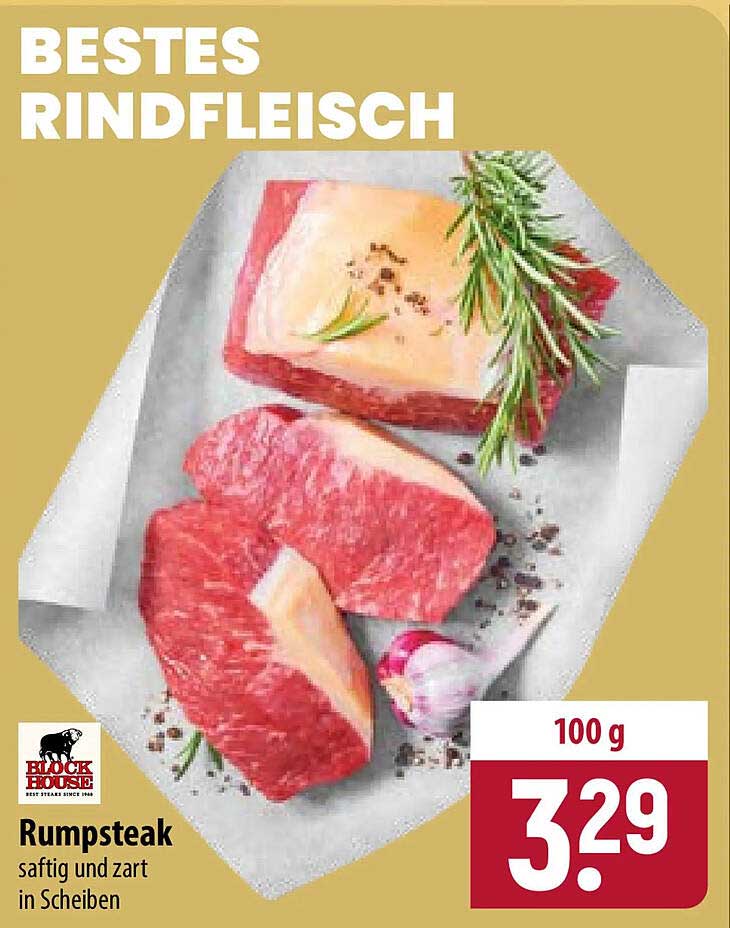 Rumpsteak saftig und zart in Scheiben