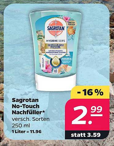Sagrotan No-Touch Nachfüller* versch. Sorten 250 ml 1 Liter = 11.96