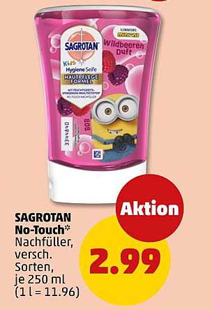 SAGROTAN No-Touch* Nachfüller, versch. Sorten, je 250 ml (1 l = 11.96)
