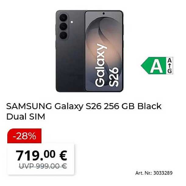 SAMSUNG Galaxy S26 256 GB Black Dual SIM