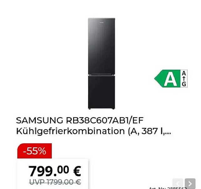 SAMSUNG RB38C607AB1/EF Kühlgefrierkombination (A, 387 l,...