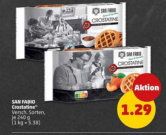 SAN FABIO Crostatine* Versch. Sorten, je 240 g (1 kg = 5.38)