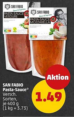 SAN FABIO Pasta-Sauce* Versch. Sorten je 400 g (1 kg = 3.73)
