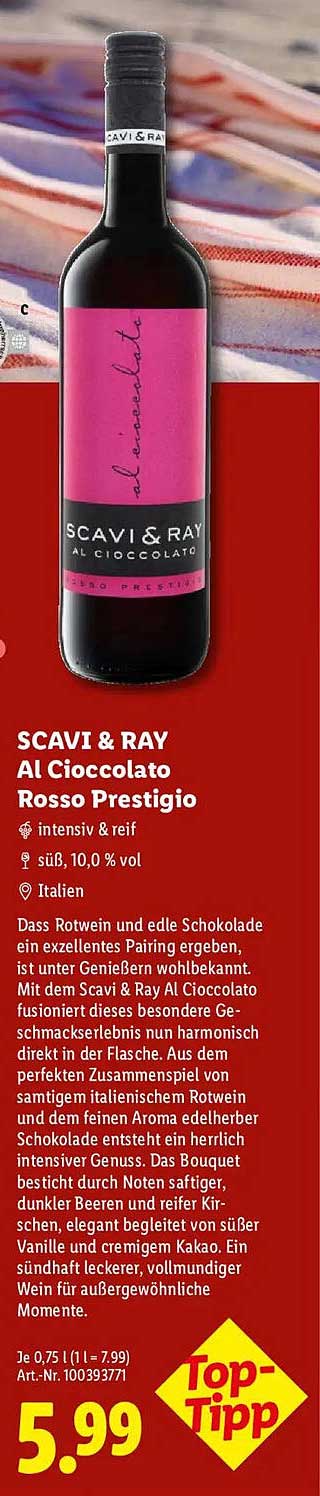 SCAVI & RAY Al Cioccolato Rosso Prestigio