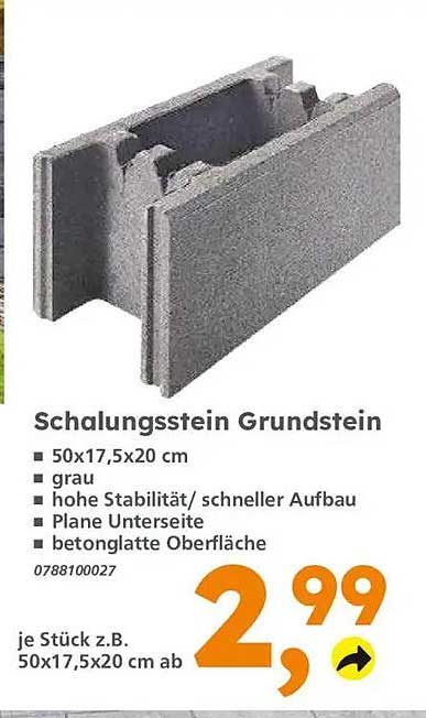 Schalungsstein Grundstein