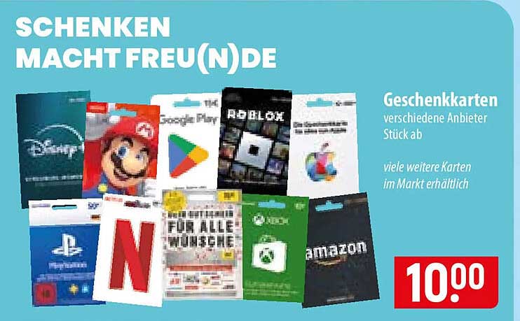 SCHENKEN MACHT FREU(N)DE