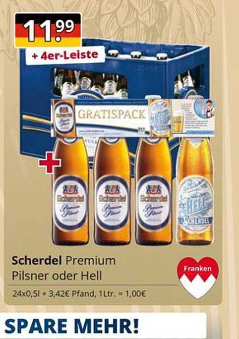 Scherdel Premium Pilsner oder Hell